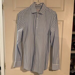 Mizzen+Main Light Blue Gingham Shirt